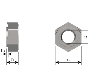 DIN 929 A2 M10 Hexagon Weld Nut